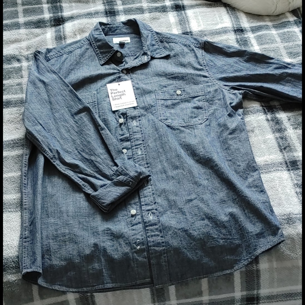 Long sleeve denim button down